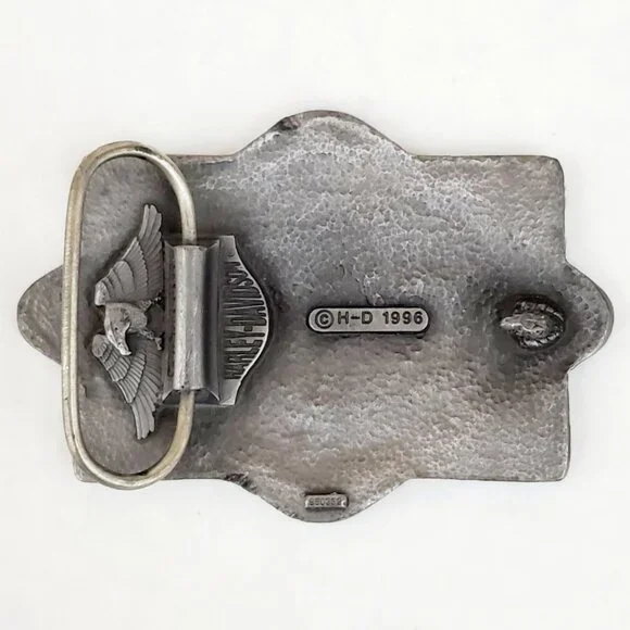 HARLEY DAVIDSON Mens Vintage Southwestern Diamond Sun Belt Buckle Motorcycle B30 - Picture 9 of 10